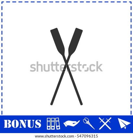 Paddle icon flat. Simple vector symbol and bonus icon