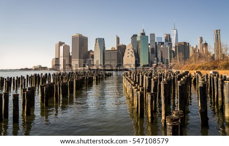 View of New York City skyline from Brooklyn