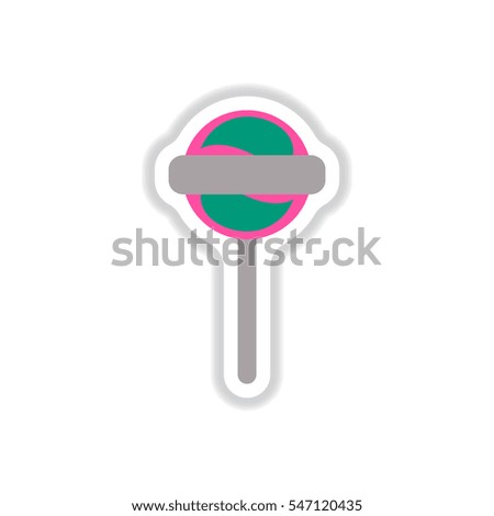 Label icon on design sticker collection bonbon candy