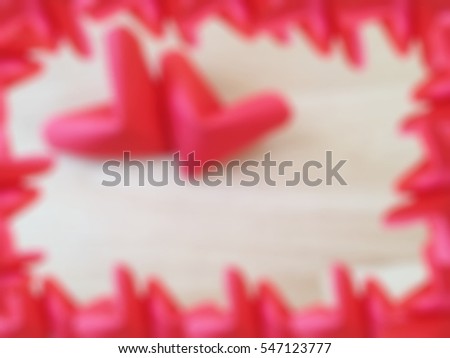 Blurred design of Red Hearts with frame of Red Hearts. You can use for greeting card "Happy Valentines Day"