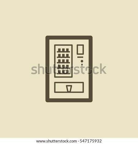 food isolated minimal icon. vending machine graph line vector icon for websites and mobile minimalistic flat design. 