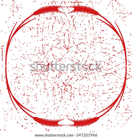 Design texture red frame with element - wheaten ear. EPS10 vector.