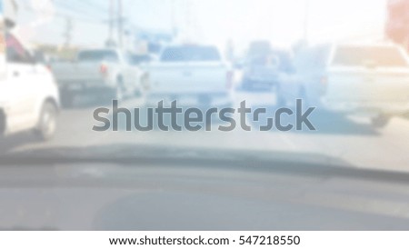 Background abstract blurred of Traffic jams on the road
