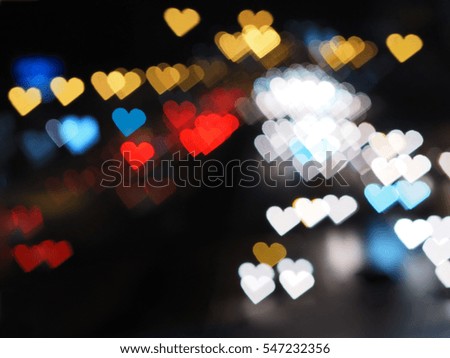 blurred heart bokeh abstract  for Valentine's day background