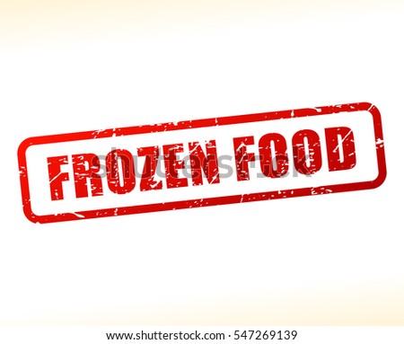 Illustration of frozen food text 