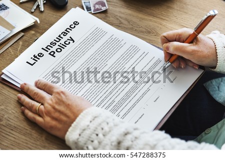 Life Insurance Policy Terms of Use Concept Royalty-Free Stock Photo #547288375