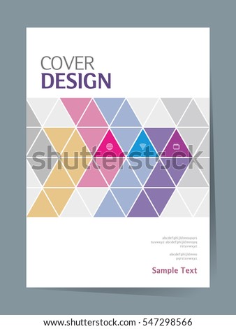 book cover design vector template in A4 size. Annual report. Abstract Brochure design. Simple pattern. Flyer promotion. Presentation cover. Vector illustration.