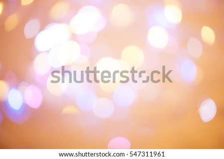 Soft in autumn colors abstract background with bokeh effect, Orange