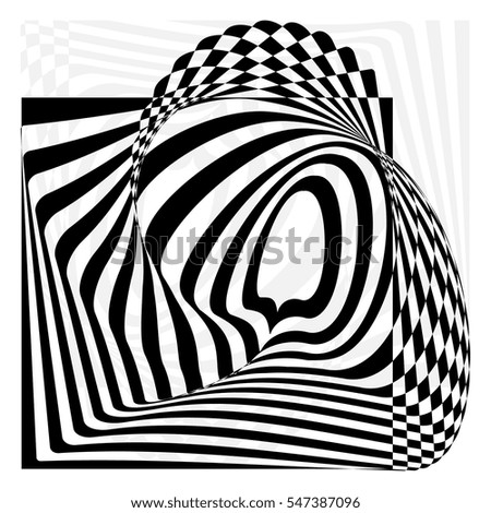 The wave vector of optical illusion. Background, protective mesh.