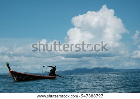 Boat on the sea in Thai island