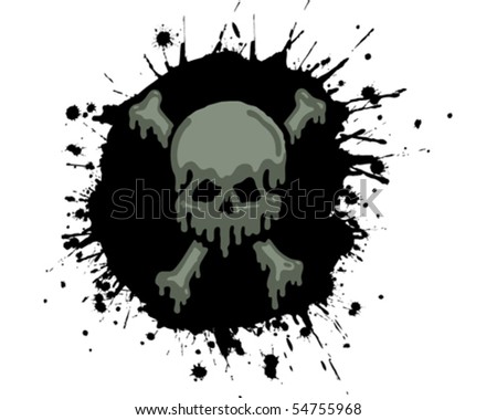 Oil Skull Splatter