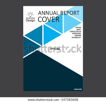 Annual business report cover template. Booklet, brochure cover, poster, presentation, business flyer, banner abstract vector design. A4 format