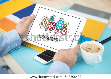 Gears and Assessment Mechanism on Tablet Screen
