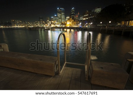 SYDNEY, AUSTRALIA - Sept 9, 2013: View of the Opera House, the Harbour Bridge and the Central Business District from Kirribilli in Sydney, Australia
