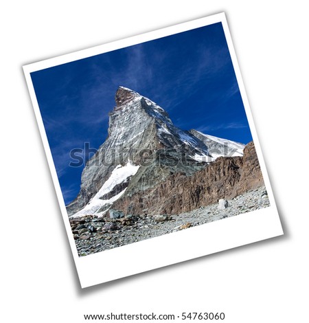 Mountain Matterhorn in switzerland isolated