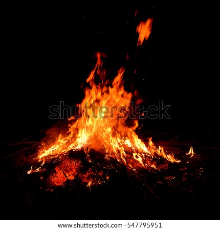 Huge flames bonfire night