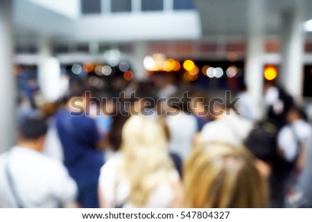 Picture blurred  for background abstract and can be illustration to article of People