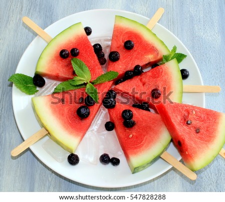 Summer Watermelon Popsicles