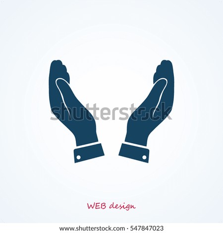 hands vector icon, vector best flat icon, EPS