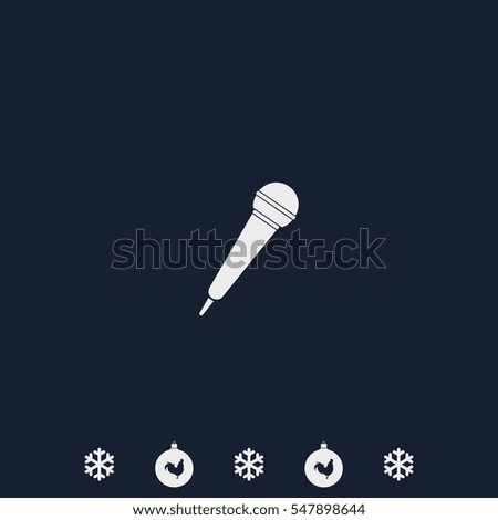 Microphone icon. Flat microphone illustration.