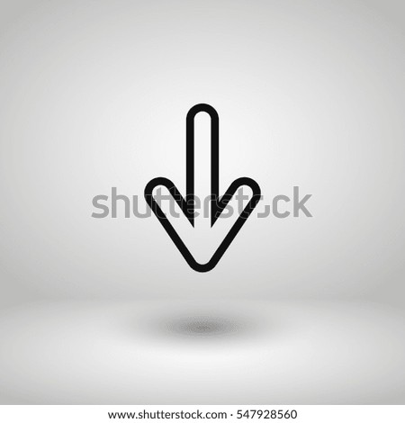 arrow vector icon, down