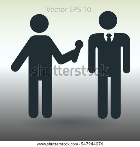 to interview business man vector illustration