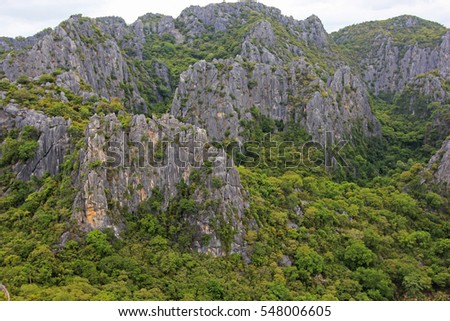 limestone hills in THAILAND