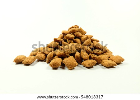 Cat food isolated on white background
