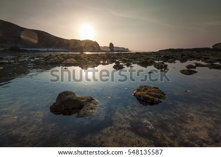Scenery of Batu Payung beach in Lombok, Indonesia.