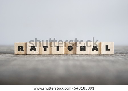 RATIONAL word made with building blocks Royalty-Free Stock Photo #548185891
