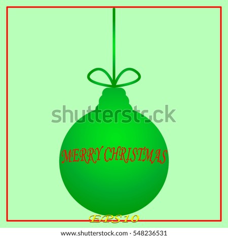balloon decoration, Christmas, Christmas, icon, vector illustration eps10