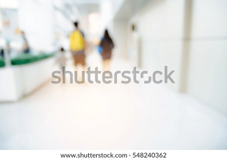 Blurred people or Passenger in airport terminal to trip or travel 