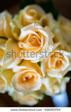 bouquet of roses for wedding day. (Selective Focus)