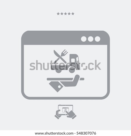 Order online - food delivery services - Vector flat icon