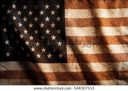 Grunge USA national flag background.