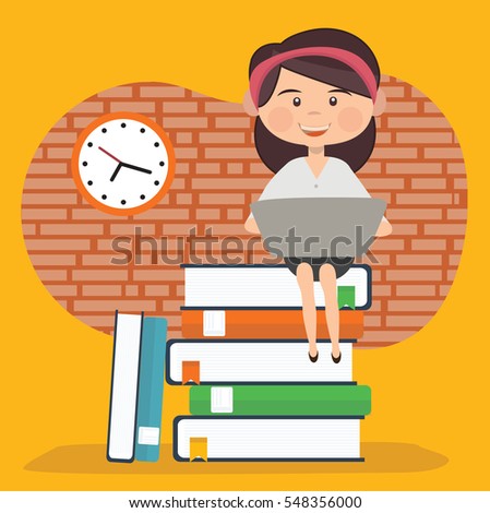 Woman,employee concept design on clean background,vector