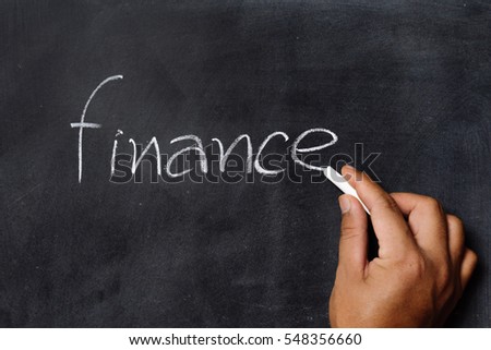 hand drawing of finance on the blackboard