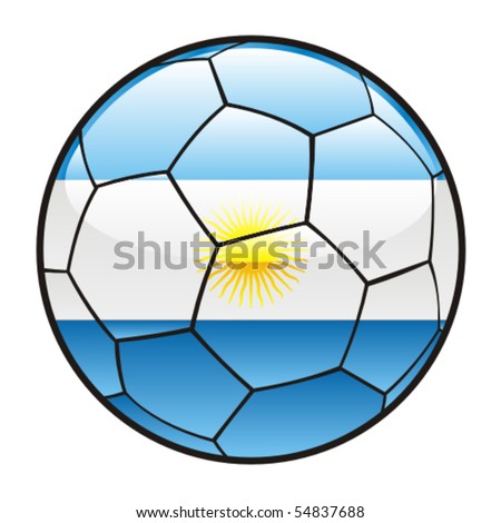 vector illustration of Argentina flag on soccer ball