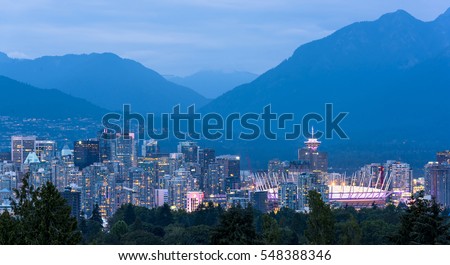 The city of Vancouver, British Columbia, Canada