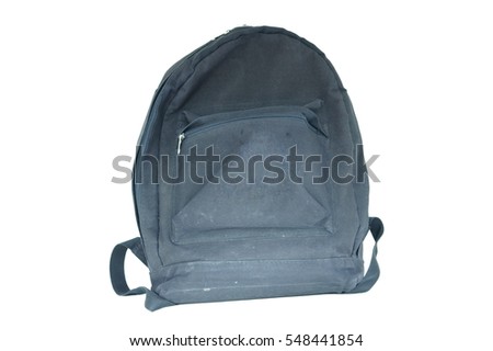 School backpack isolated on white background