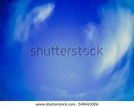 beautiful? blue sky in the morning with speed shutter   circle effect, Abstract background