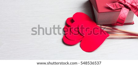 Gift ring box in St. Valentine's Day