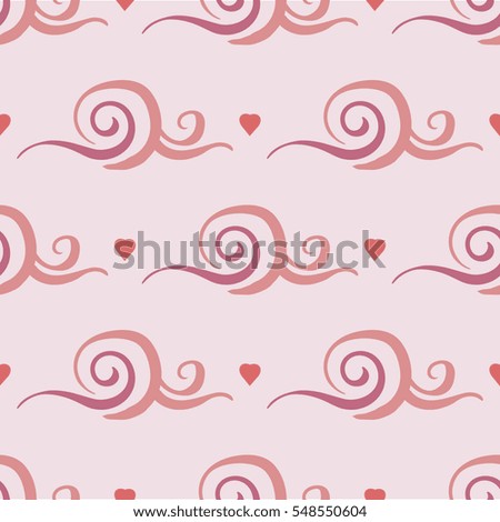 Vector seamless patterns. Red color. Endless texture can be used for printing onto fabric and paper or scrap booking. Valentines day background for invitation.