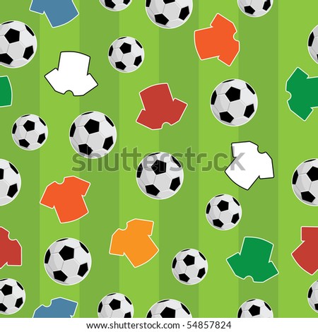 seamless football pattern swatch with clipping mask