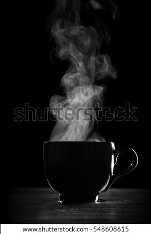 Black coffee cup Royalty-Free Stock Photo #548608615