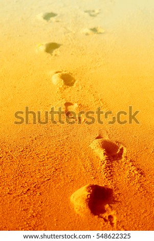 Photos background with bright sand and deep tracks