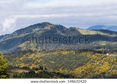 View to deep valley Slovak mountians Hiking picture Slovak nature