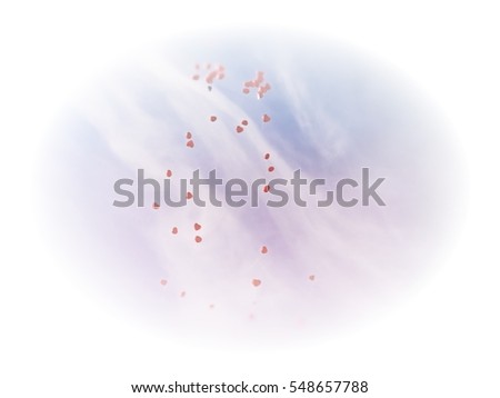 Countless red love balloons flying to heaven against sky background. Heart shaped balloons on blue sky for wedding cards concept, bridal blogs and magazines, lens flare, image with retro filter effect