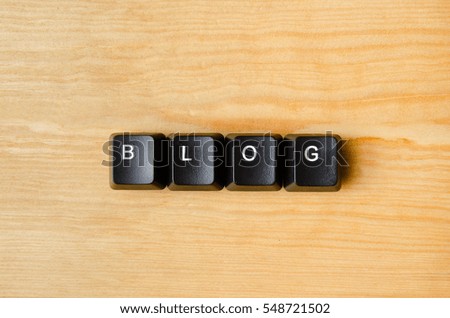 Blog word with keyboard buttons