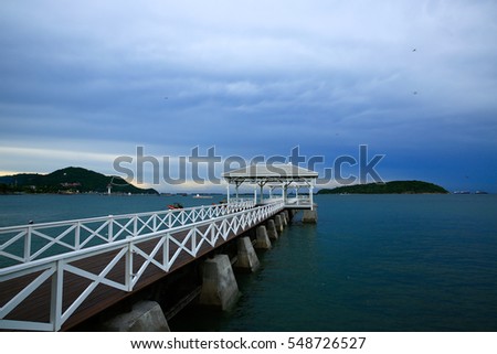 Bridge Waterfront in srichung Thailand